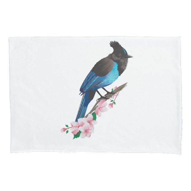 Steller's Jay Pillowcase (Front-Left)