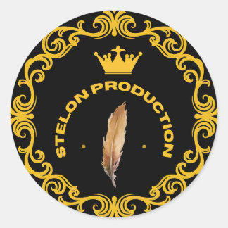 Stelon production premium  classic round sticker