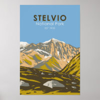 Stelvio National Park Italy Central Alps Vintage
