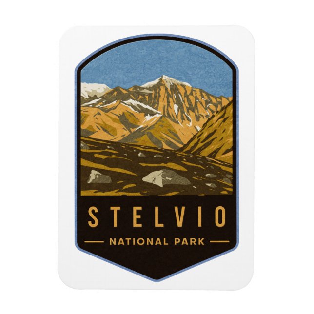 Stelvio National Park Magnet (Vertical)