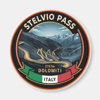 Stelvio Pass - Famous Mountain Road Italy Magnet