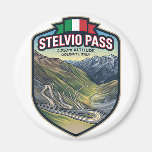 Stelvio Pass - Motorsport Alpine Pass Magnet