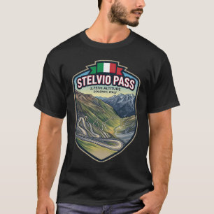 Stelvio Pass - Motorsport Alpine Pass T-Shirt