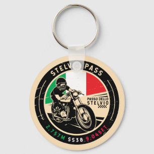 Stelvio Pass   Passo Dello Stelvio   Motorcycle Key Ring
