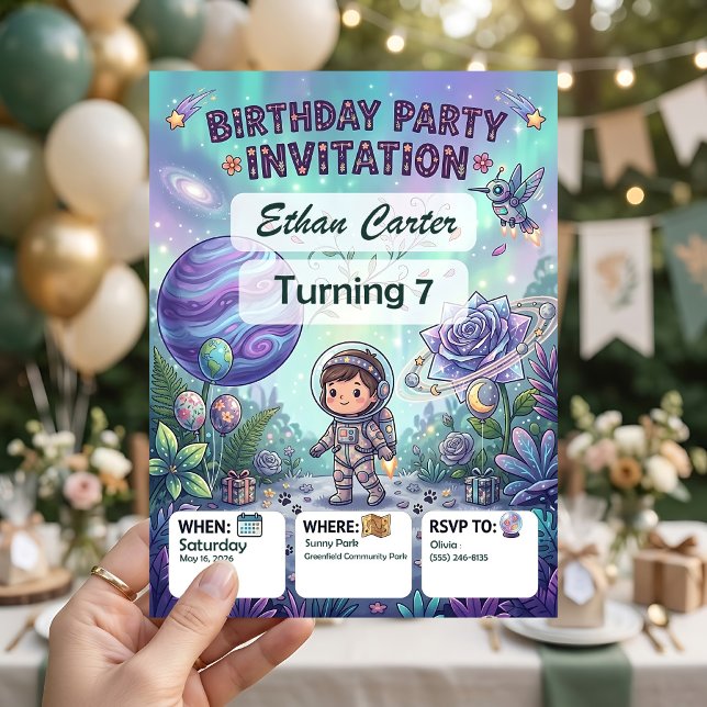 STEM Birthday Party Invitations Personalised (Creator Uploaded)