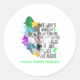 Stem Cell Research Awareness Ribbon Support Gifts Classic Round Sticker