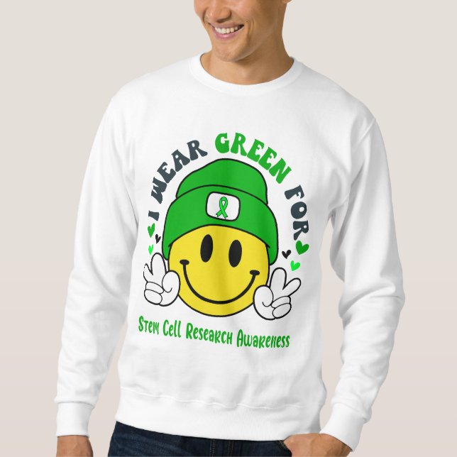 Stem Cell Research Awareness Ribbon Support Gifts Sweatshirt (Front)