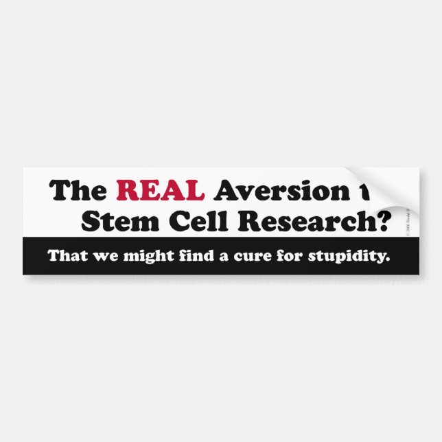 Stem Cell Research Bumpersticker Bumper Sticker (Front)