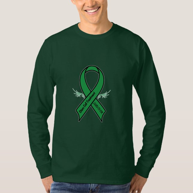 Stem Cell Survivor Awareness Ribbon T-Shirt (Front)