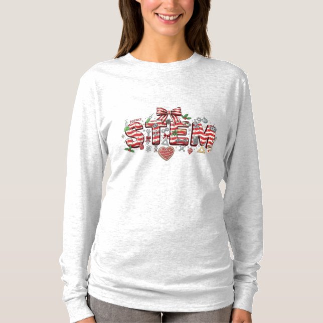 STEM Christmas Long Sleeve T-Shirt (Front)
