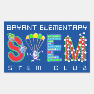 STEM Club Rectangular Sticker