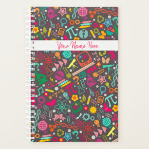 STEM Girls Rock School Pattern Grey Planner