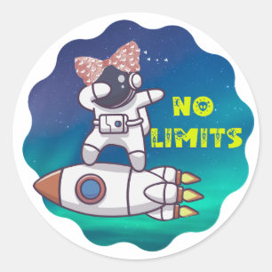 Stem: Girls Space No Limits  Classic Round Sticker
