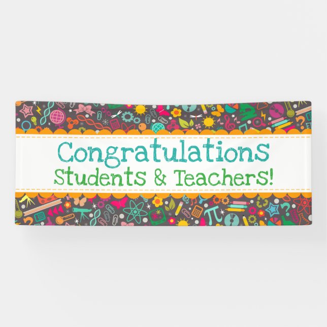 STEM Kids Rock Custom Message School Learning Banner (Horizontal)