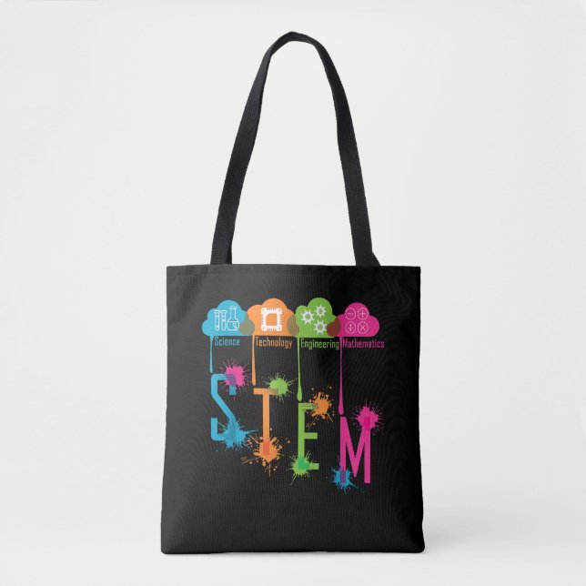 STEM Science Technology Engineering Math School Tote Bag (Front)