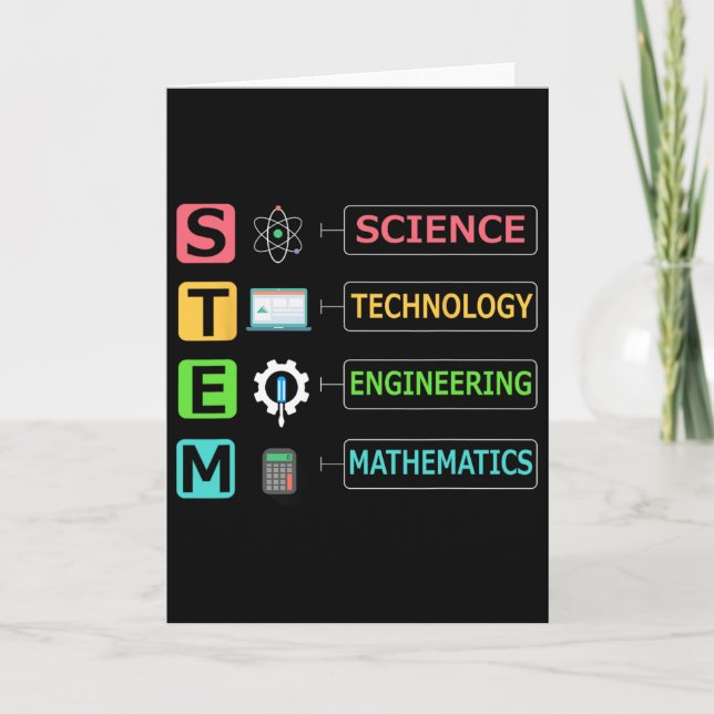 Stem Science Technology Engineering Math Teacher G Card (Front)