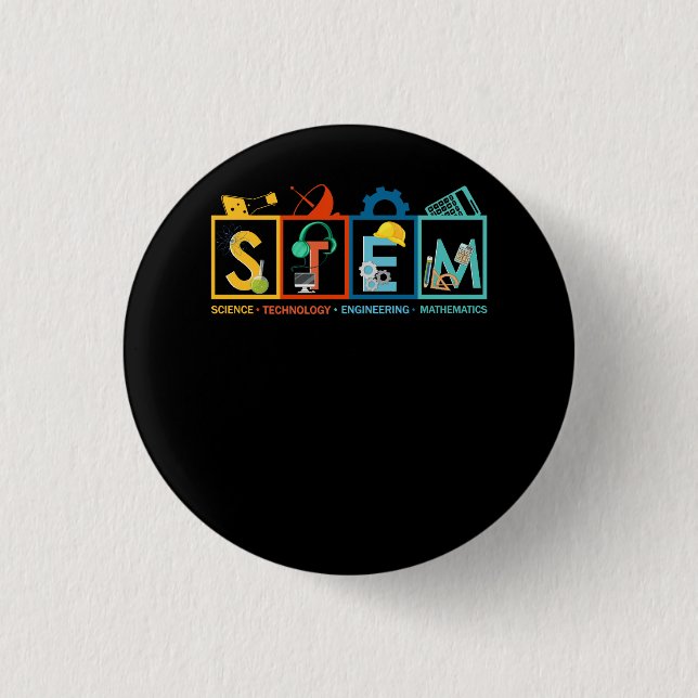 STEM Science Technology Engineering Math Teacher S 3 Cm Round Badge (Front)
