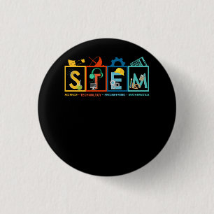 STEM Science Technology Engineering Math Teacher S 3 Cm Round Badge
