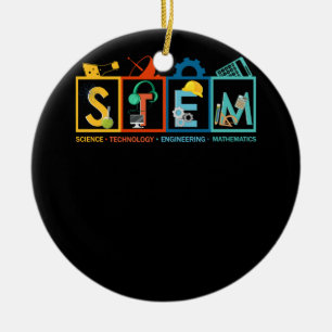 STEM Science Technology Engineering Math Teacher S Ceramic Tree Decoration