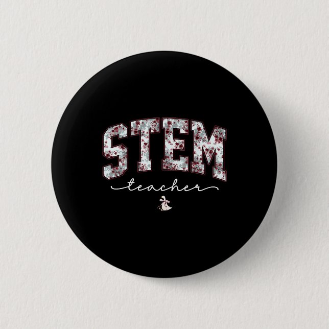 Stem Science Technology Engineering Math Teacher V 6 Cm Round Badge (Front)