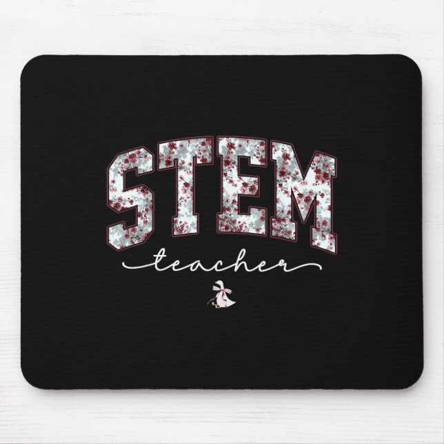 Stem Science Technology Engineering Math Teacher V Mouse Mat (Front)