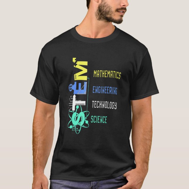 STEM Science Technology Engineering Mathematics T-Shirt (Front)