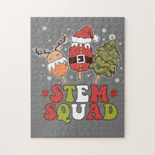 STEM Squad Reindeer Santa Tree Ice Cream Christmas Jigsaw Puzzle