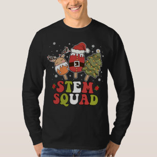 STEM Squad Reindeer Santa Tree Ice Cream Christmas T-Shirt