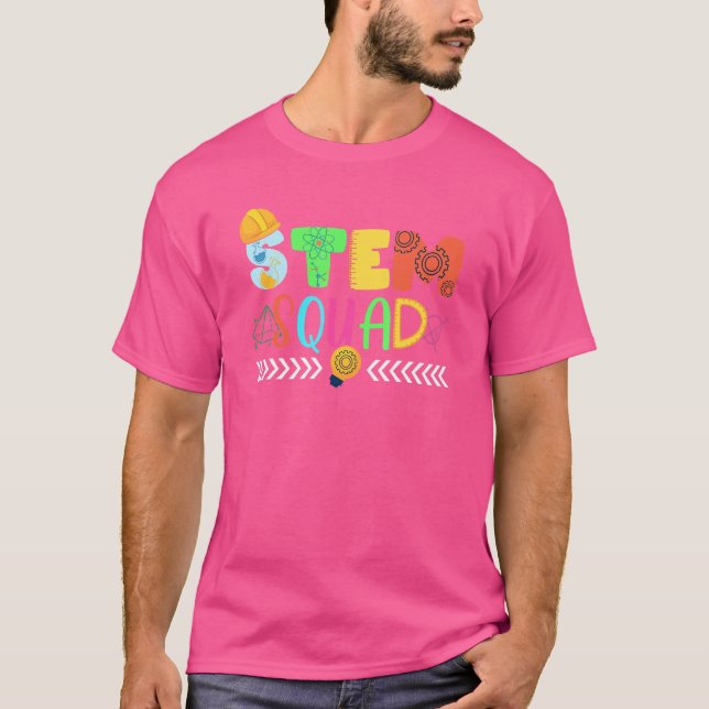 Stem Squad Science Technology Engineering Math Tea T-Shirt (Front)