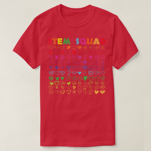 STEM Squad Science Technology Engineering Math Tea T-Shirt (Design Front)