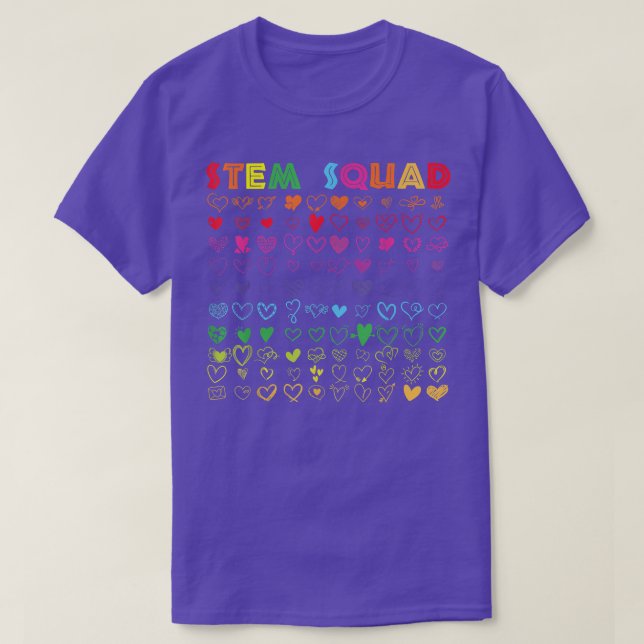 STEM Squad Science Technology Engineering Math Tea T-Shirt (Design Front)
