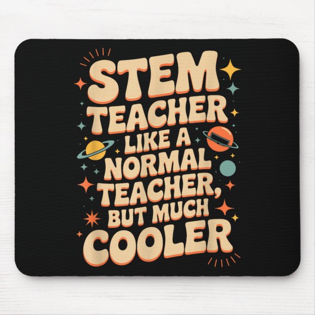 Stem Teacher Definition Funny Science Math Tech Te Mouse Mat (Front)