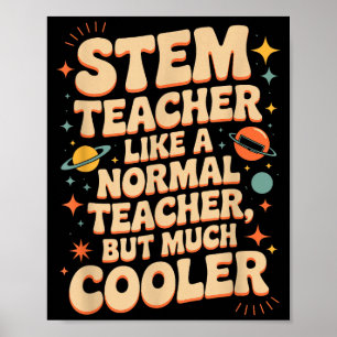 Stem Teacher Definition Funny Science Math Tech Te Poster