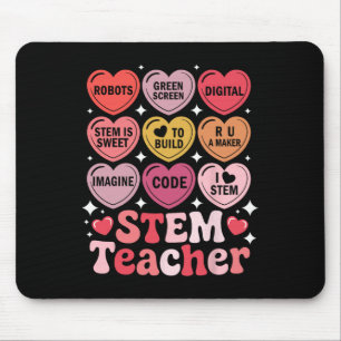 Stem Teacher Valentine's Day Science Technology Ma Mouse Mat