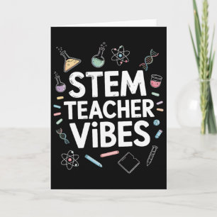 Stem Teacher Vibes, Steam Science Math Teaching Card