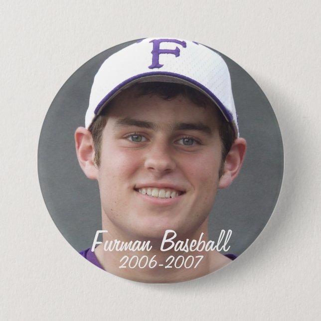 StembridgeW2007Mug, Furman Baseball, 2006-2007 7.5 Cm Round Badge (Front)