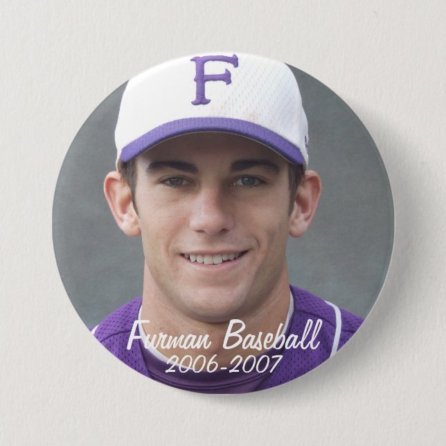 StembridgeW2007Mug, Furman Baseball, 2006-2007 7.5 Cm Round Badge (Front)