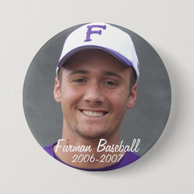 StembridgeW2007Mug, Furman Baseball, 2006-2007 7.5 Cm Round Badge (Front)