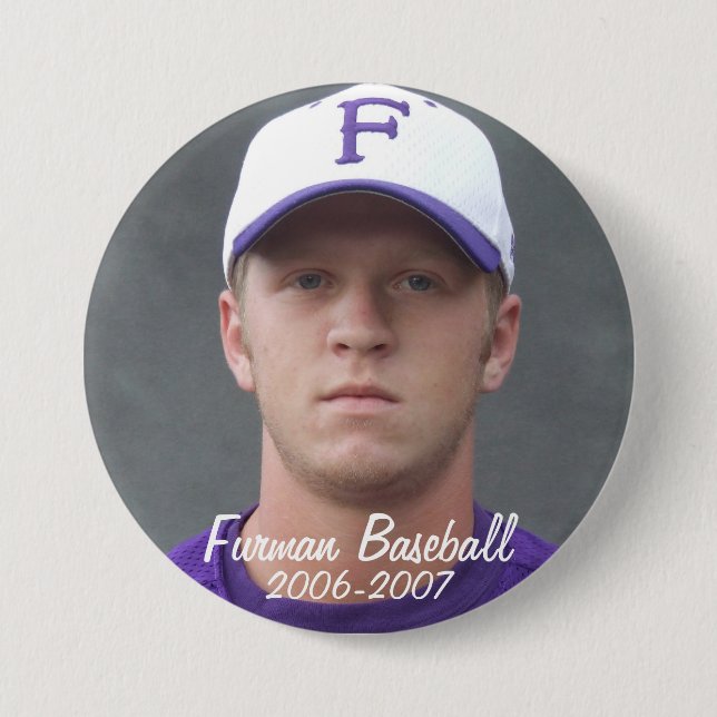 StembridgeW2007Mug, Furman Baseball, 2006-2007 7.5 Cm Round Badge (Front)