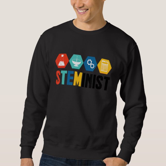 Steminist Graphic Coder Programmer Computer Geek P Sweatshirt (Front)