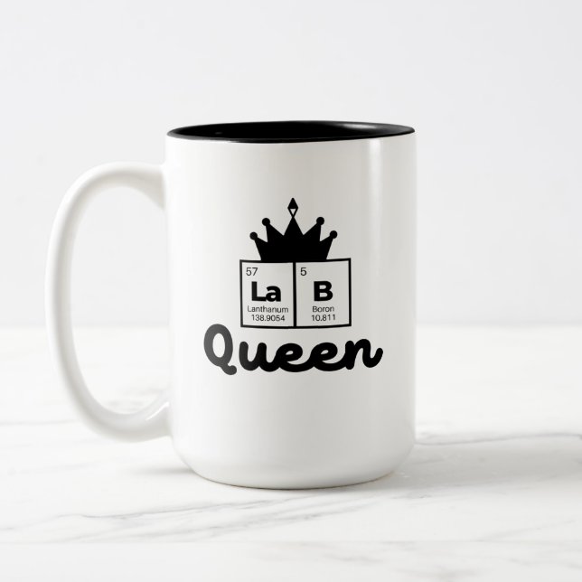  Steminist Women in Science - Lab Queen Two-Tone Coffee Mug (Left)