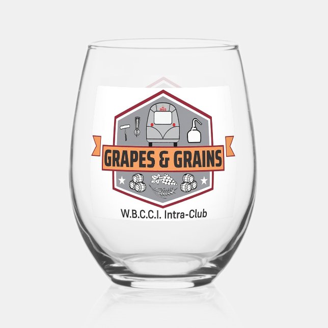 Stemless Wine Glass with Logo (Back)