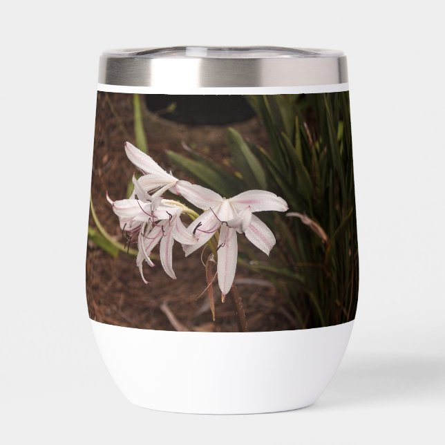 Stemless Wine Tumbler w Lilies (Back)