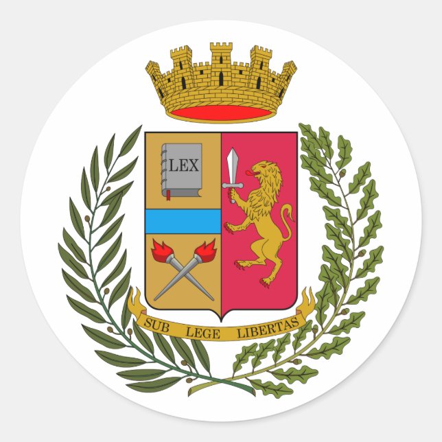Stemma della Polizia di Stato, Italy Classic Round Sticker (Front)