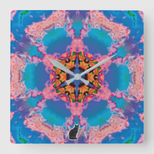 Stemma Kaleidoscope Square Wall Clock