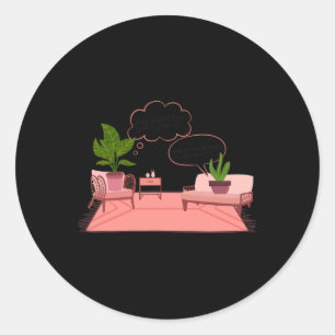 Stems From How I Grew Up Fun Therapist Mental Heal Classic Round Sticker