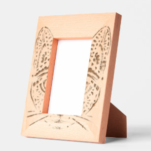 Stencil Cat in Graved Frame