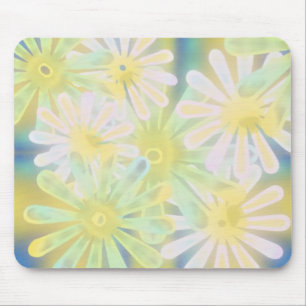 stencil flowers mouse mat