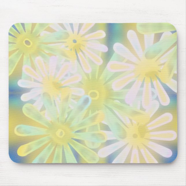 stencil flowers mouse mat (Front)