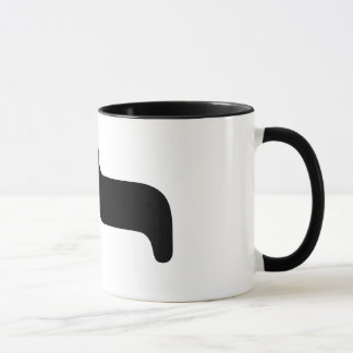 Stencil Font Parenthese Moustache Mug